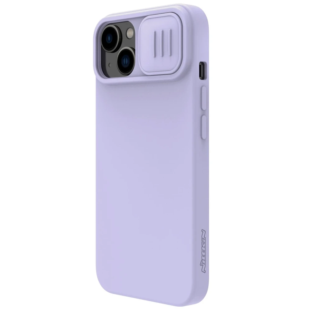 Nillkin CamShield Silky Silicone Apple iPhone 14 Plus with Camera Protector dėklas telefonui violetinės spalvos