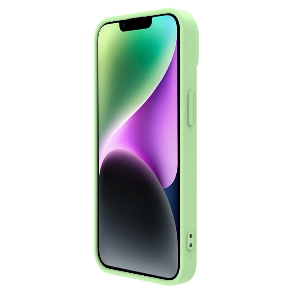 Nillkin CamShield Silky silikoninis Apple iPhone 14 Plus with camera dėklas telefonui žalios spalvos