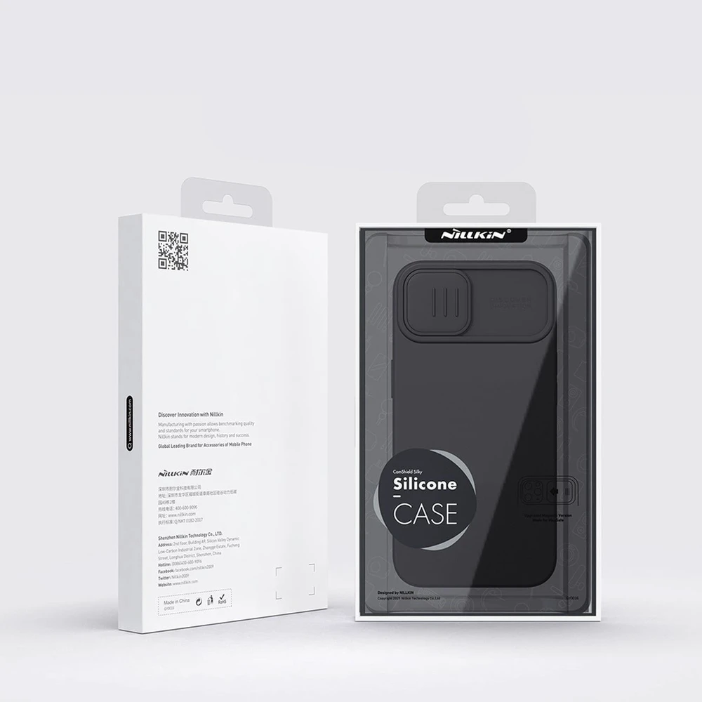 Nillkin CamShield Silky silikoninis iPhone 14 Plus with Camera Protector dėklas telefonui mėlynos spalvos