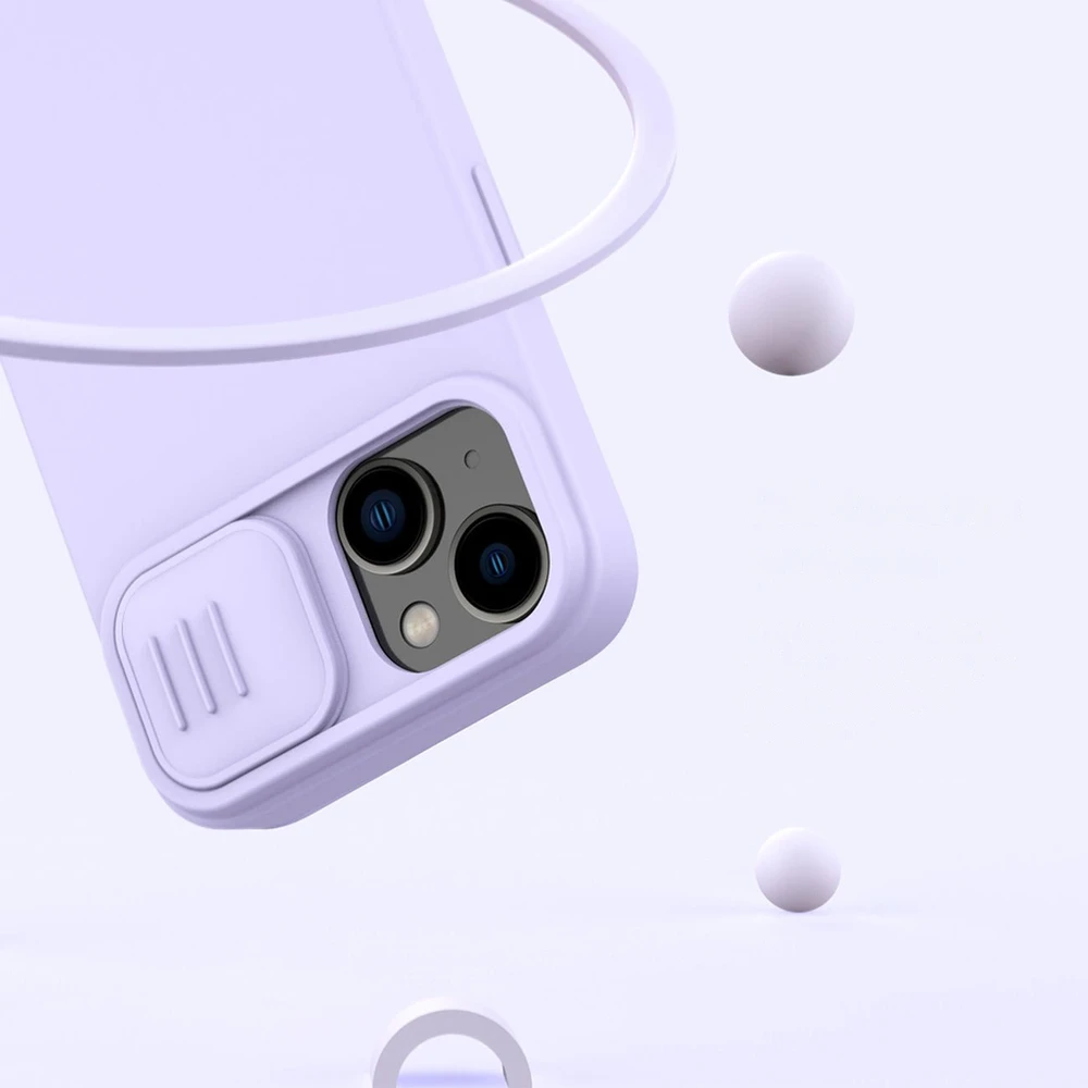 Nillkin CamShield Silky silikoninis Apple iPhone 14 Plus with camera dėklas telefonui žalios spalvos