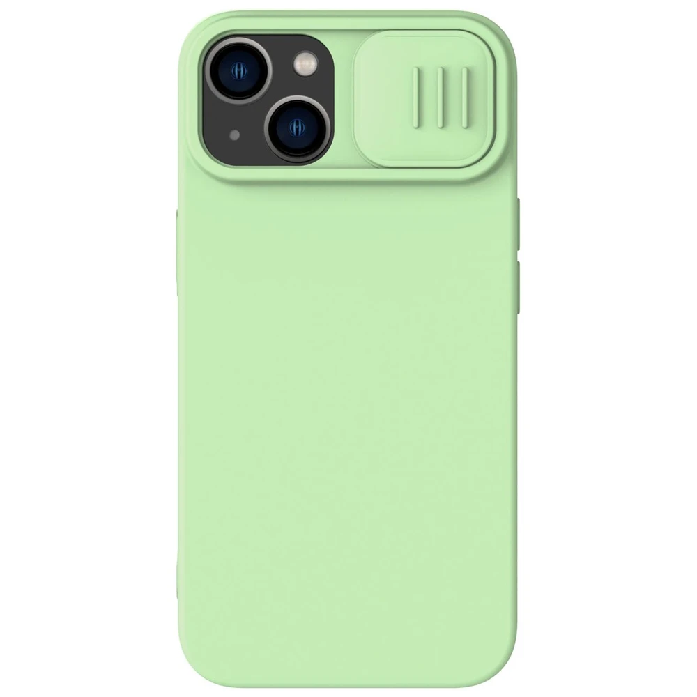 Nillkin CamShield Silky silikoninis Apple iPhone 14 Plus with camera dėklas telefonui žalios spalvos