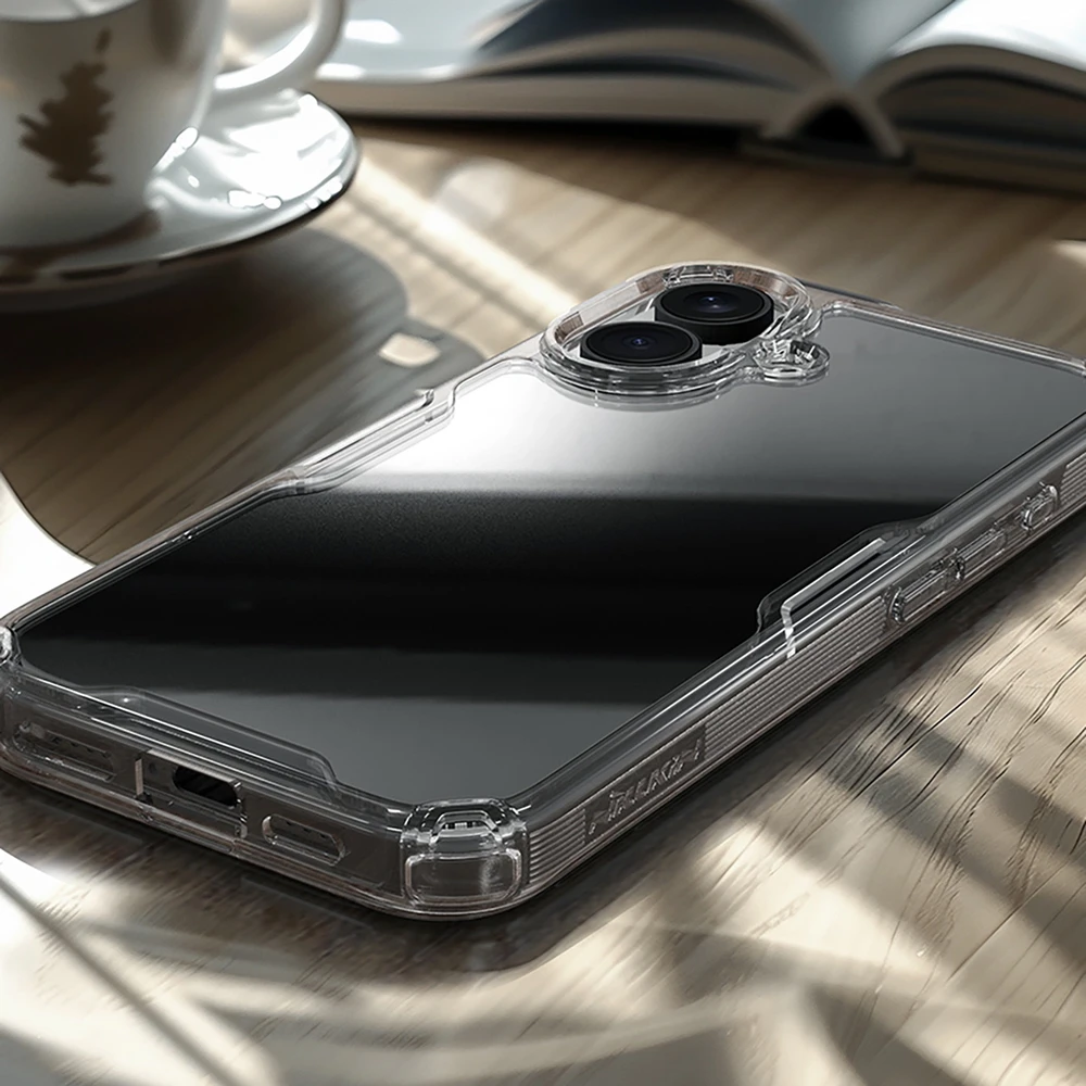 Nillkin Nature Pro iPhone 16 – dėklas telefonui skaidrus and dėklas telefonui baltos spalvos