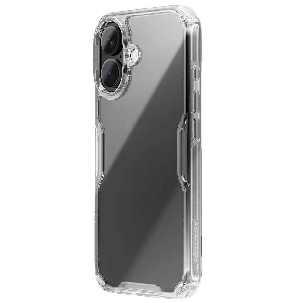 Nillkin Nature Pro iPhone 16 – dėklas telefonui skaidrus and dėklas telefonui baltos spalvos