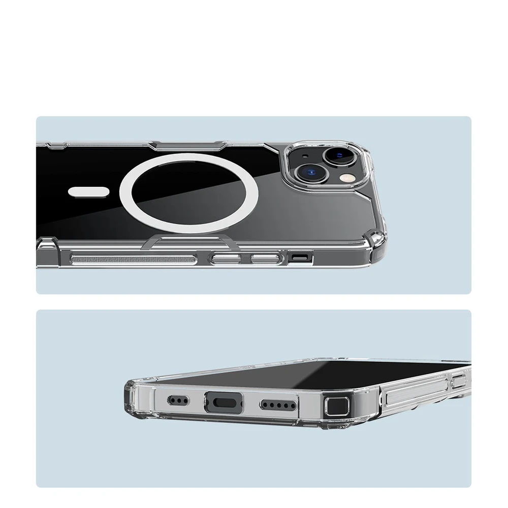 Nillkin Nature TPU Pro magnetinis dėklas, skirtas Apple iPhone 14 Plus (baltas)