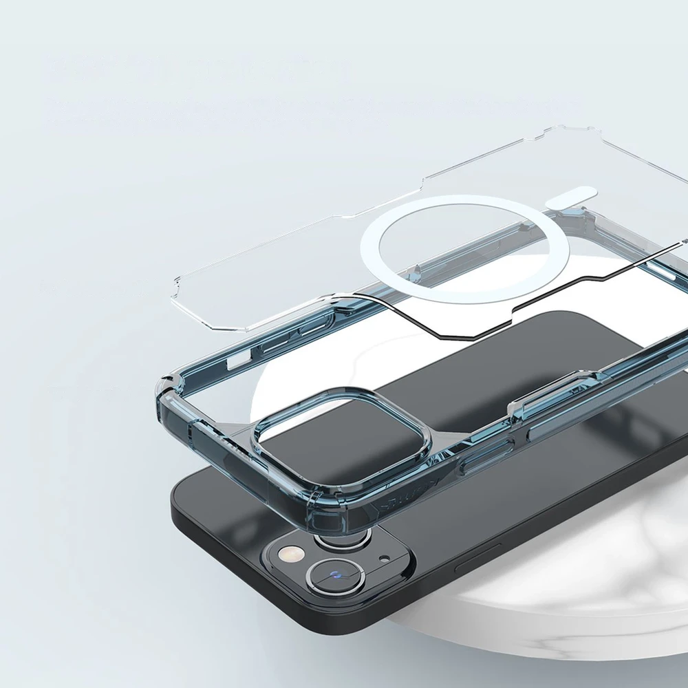 Nillkin Nature TPU Pro magnetinis dėklas, skirtas Apple iPhone 14 Plus (mėlynas)