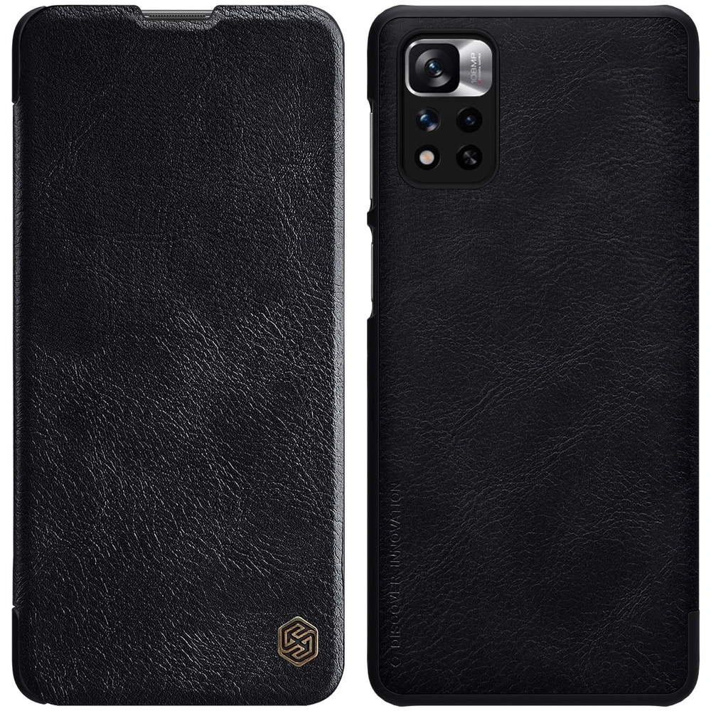 Dėklas NILLKIN QIN BOOK LEATHER CASE XIAOMI REDMI NOTE 11 PRO/11 PRO+ Juodas