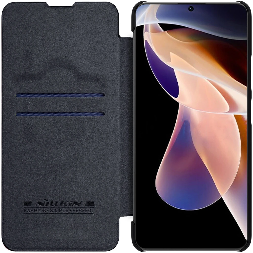 Dėklas NILLKIN QIN BOOK LEATHER CASE XIAOMI REDMI NOTE 11 PRO/11 PRO+ Juodas