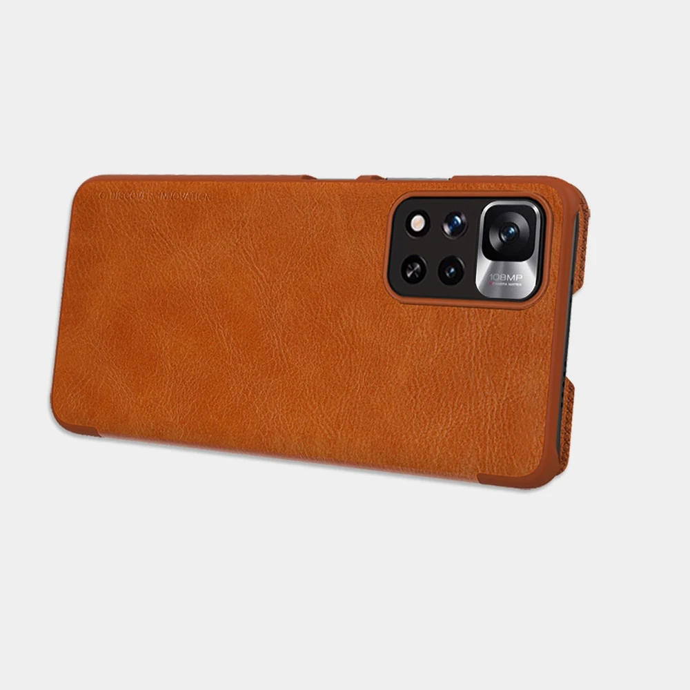 Dėklas NILLKIN QIN BOOK LEATHER CASE XIAOMI REDMI NOTE 11 PRO/11 PRO+ BROWN