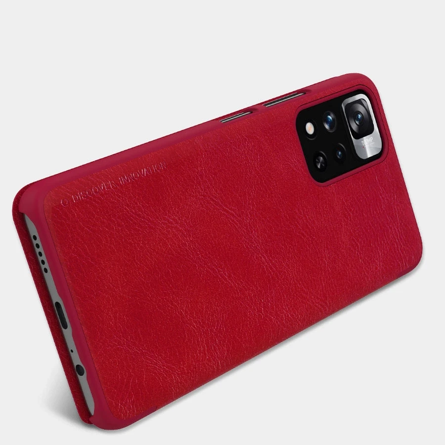 Dėklas NILLKIN QIN BOOK LEATHER CASE XIAOMI REDMI NOTE 11 PRO/11 PRO+ BROWN