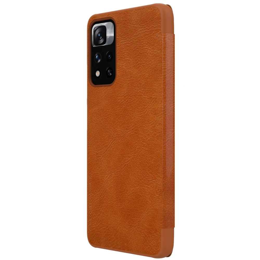 Dėklas NILLKIN QIN BOOK LEATHER CASE XIAOMI REDMI NOTE 11 PRO/11 PRO+ BROWN