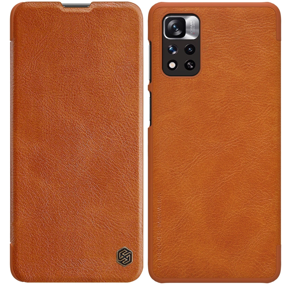Dėklas NILLKIN QIN BOOK LEATHER CASE XIAOMI REDMI NOTE 11 PRO/11 PRO+ BROWN