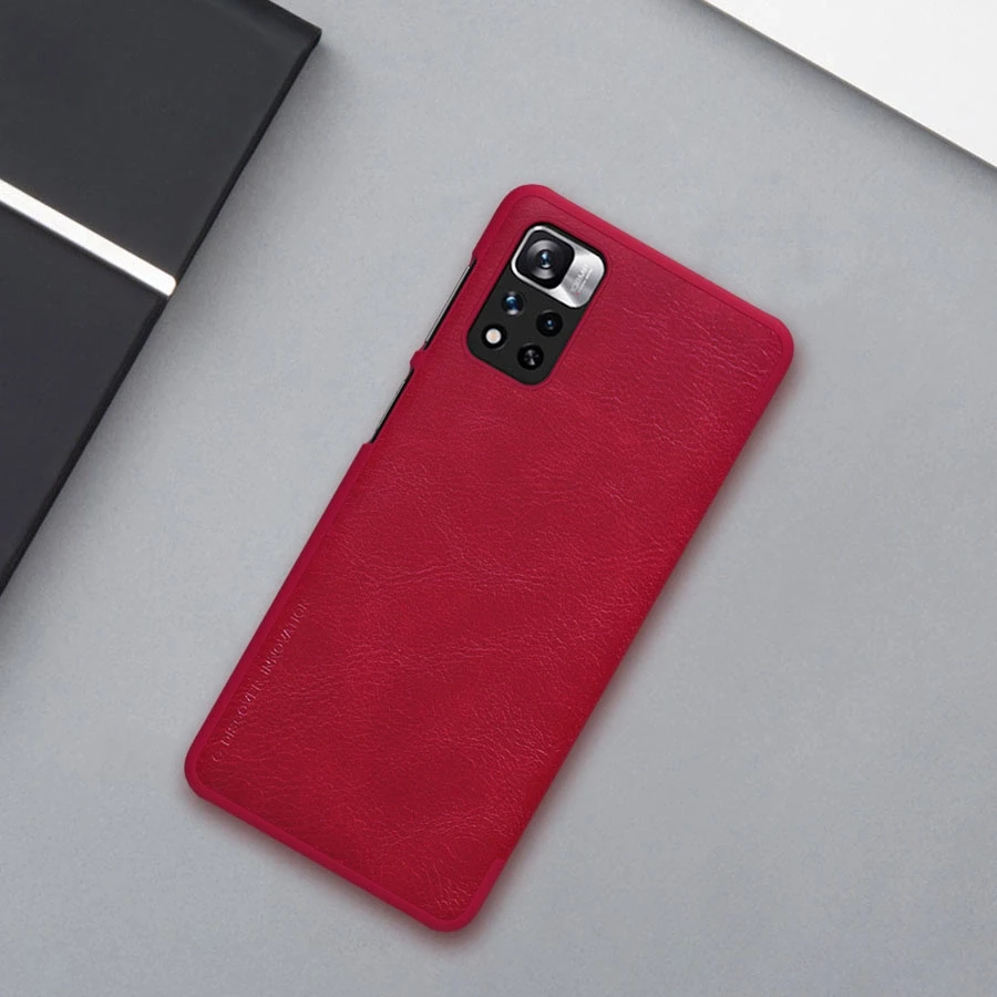 Dėklas NILLKIN QIN BOOK LEATHER CASE XIAOMI REDMI NOTE 11 PRO/11 PRO+ BROWN