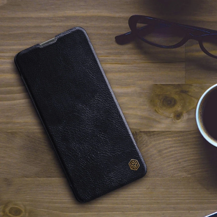 Nillkin Qin Flip Xiaomi Redmi Note 11T 5G / 11S 5G / 11 5G (China) / Poco M4 Pro 5G – dėklas telefonui juodos spalvos