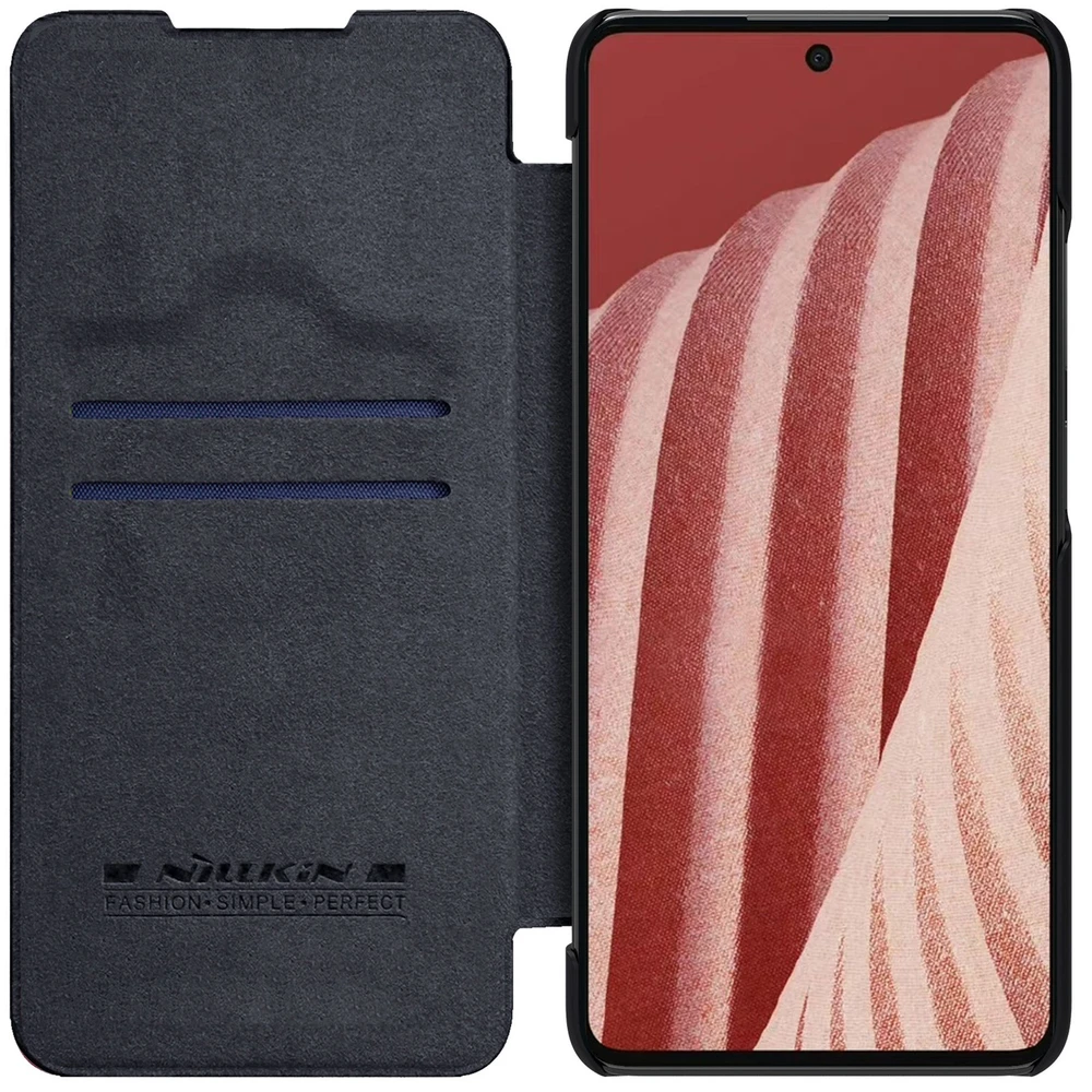 Nillkin Qin leather holster Samsung Galaxy A73 dėklas telefonui juodos spalvos