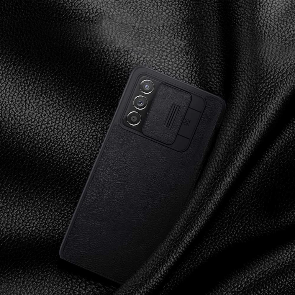 Nillkin Qin leather Samsung Galaxy A73 dėklas telefonui rudos spalvos