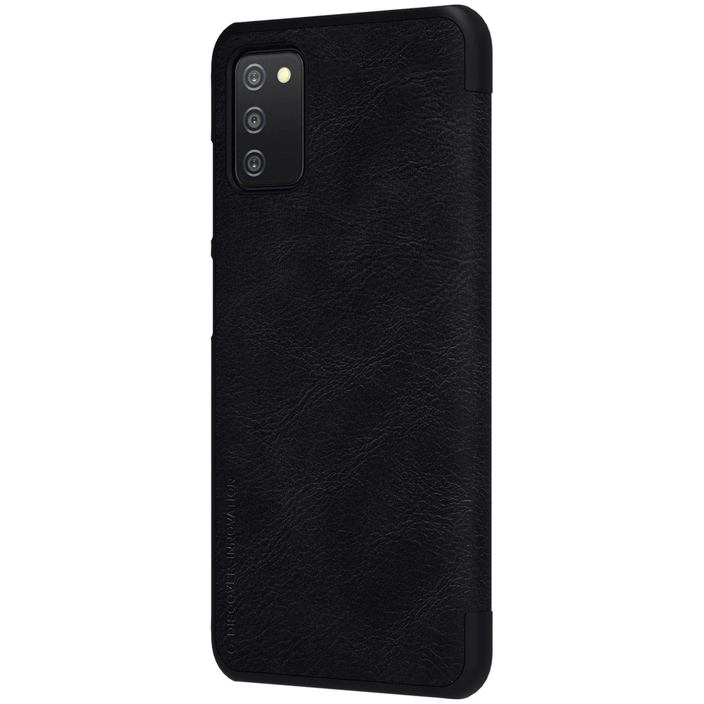 Nillkin Qin leather holster Samsung Galaxy A03s dėklas telefonui juodos spalvos