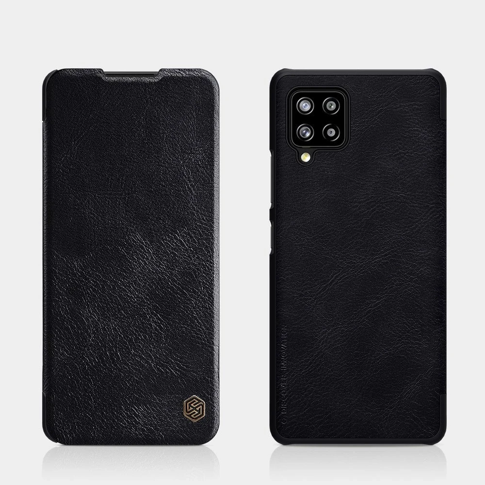 Nillkin Qin leather holster case Samsung Galaxy A42 5G dėklas telefonui juodos spalvos