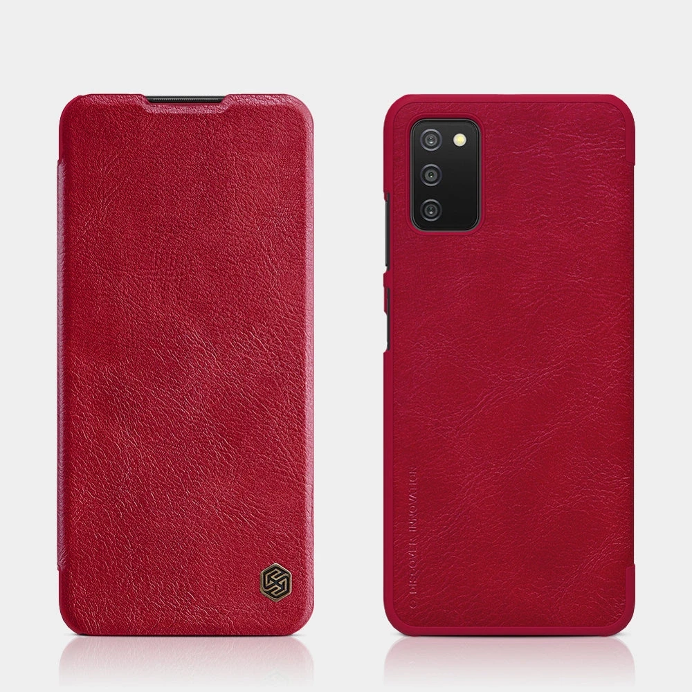 Nillkin Qin leather holster Samsung Galaxy A03s dėklas telefonui juodos spalvos