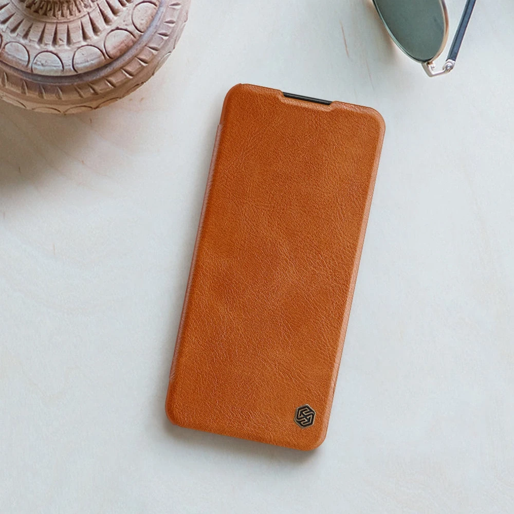 Nillkin Qin leather holster Samsung Galaxy A03s dėklas telefonui juodos spalvos
