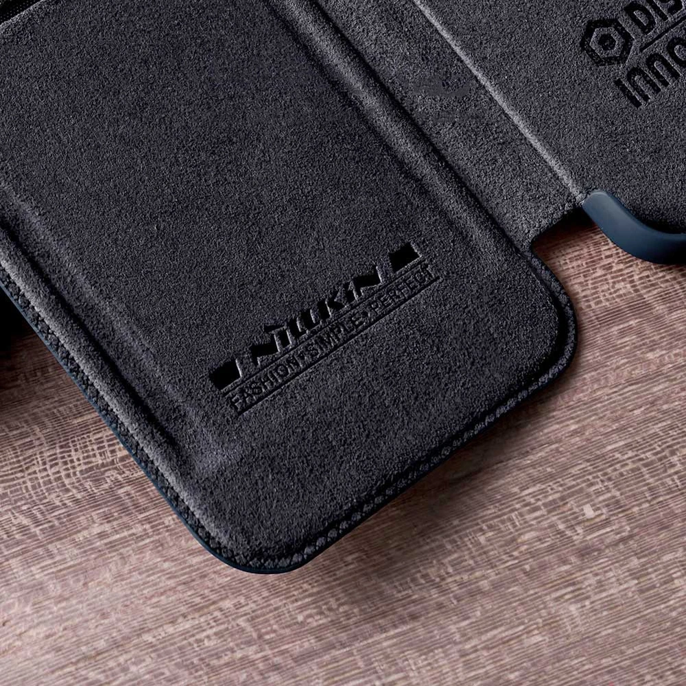 Nillkin Qin leather Samsung Galaxy A73 dėklas telefonui rudos spalvos