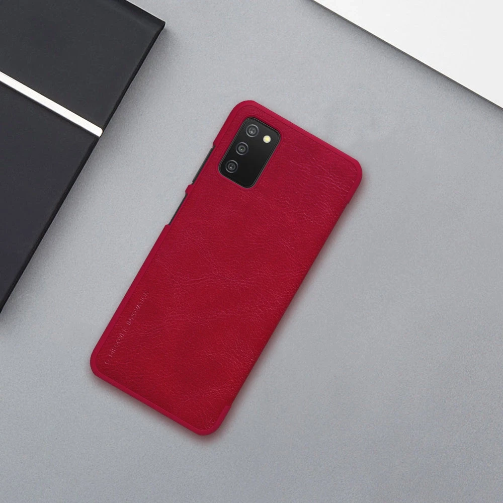 Nillkin Qin leather holster Samsung Galaxy A03s dėklas telefonui juodos spalvos
