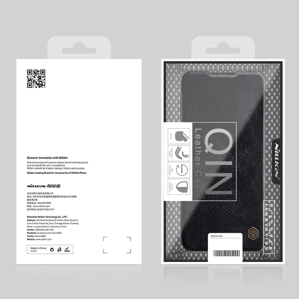 Nillkin Qin leather holster Samsung Galaxy A03s dėklas telefonui juodos spalvos