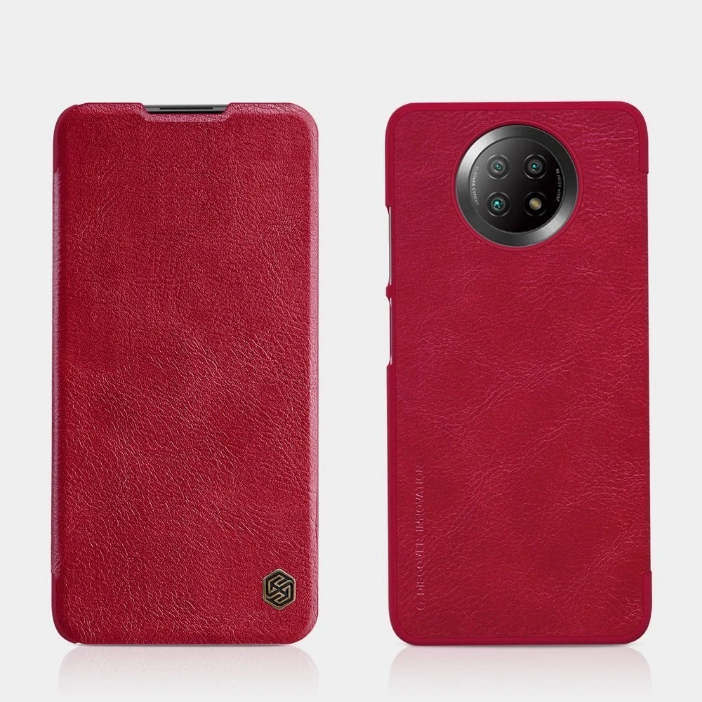 Nillkin Qin leather holster Xiaomi Redmi Note 9T 5G dėklas telefonui rudos spalvos