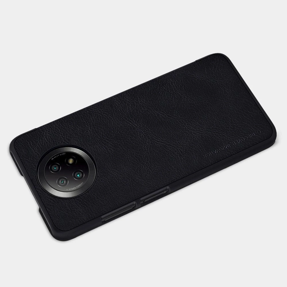 Nillkin Qin leather holster Xiaomi Redmi Note 9T 5G dėklas telefonui rudos spalvos