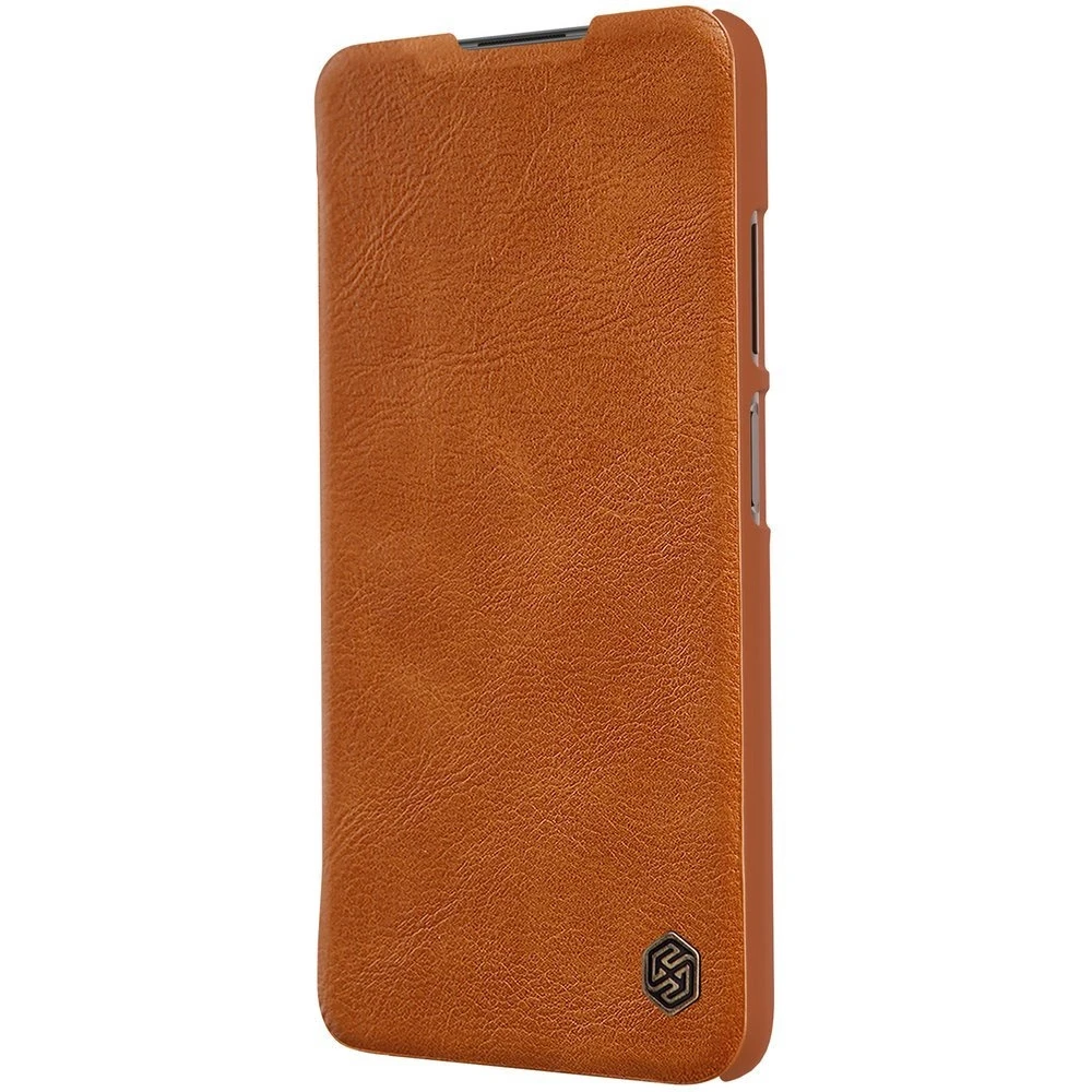 Nillkin Qin leather holster Xiaomi Redmi Note 9T 5G dėklas telefonui rudos spalvos
