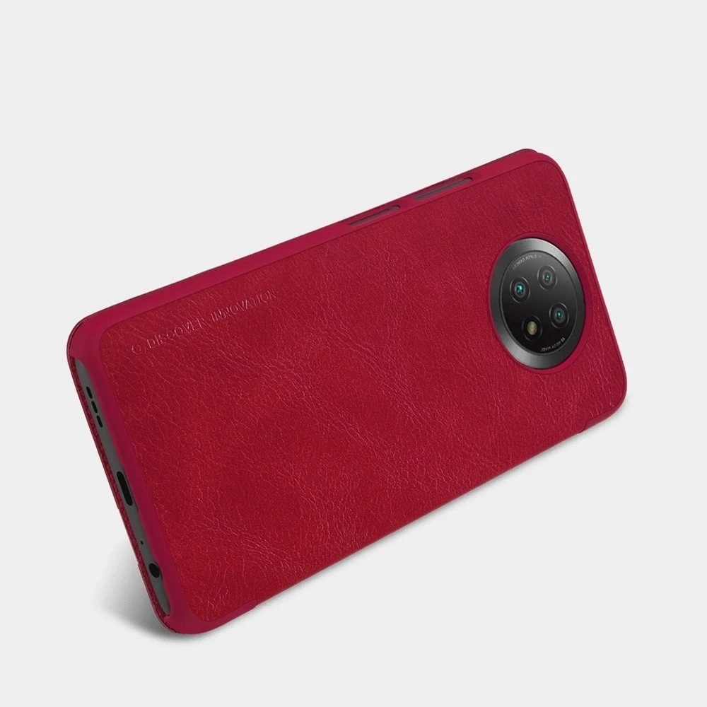 Nillkin Qin leather holster Xiaomi Redmi Note 9T 5G dėklas telefonui rudos spalvos