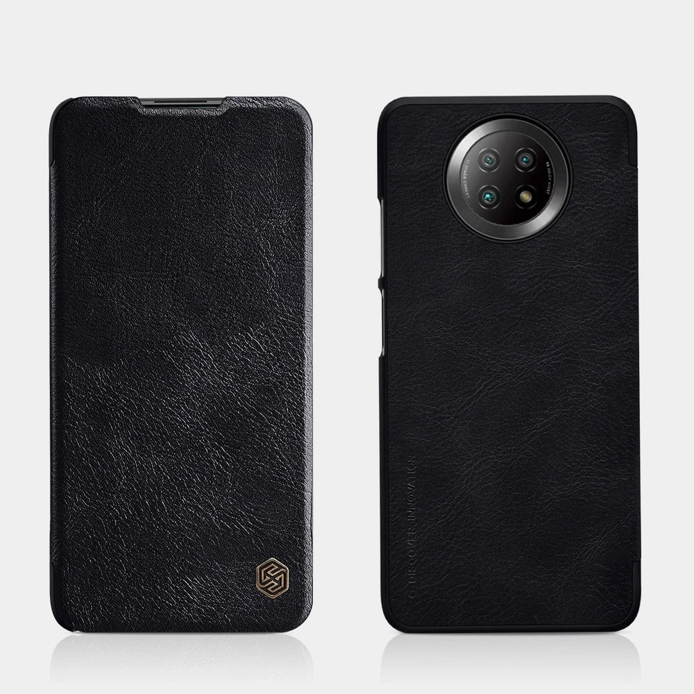 Nillkin Qin leather holster Xiaomi Redmi Note 9T 5G dėklas telefonui rudos spalvos