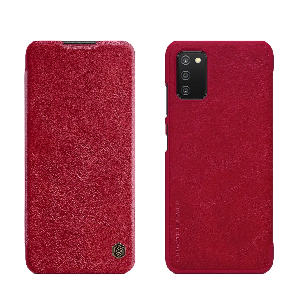 Nillkin Qin leather holster Samsung Galaxy A03s dėklas telefonui raudonos spalvos