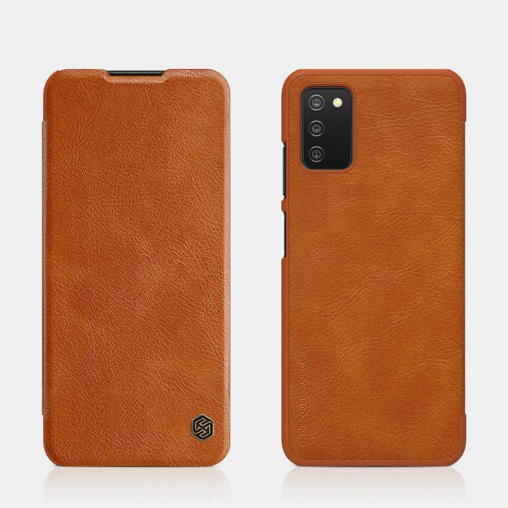 Nillkin Qin leather holster Samsung Galaxy A03s dėklas telefonui raudonos spalvos