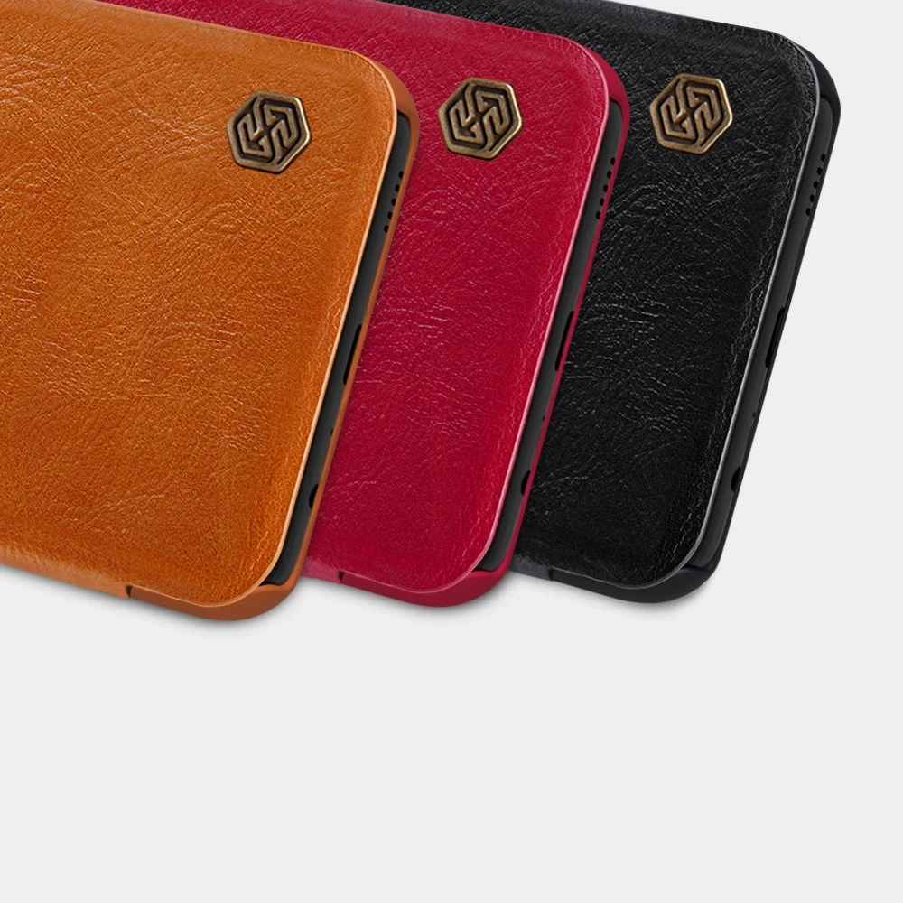 Nillkin Qin leather holster Samsung Galaxy A03s dėklas telefonui raudonos spalvos