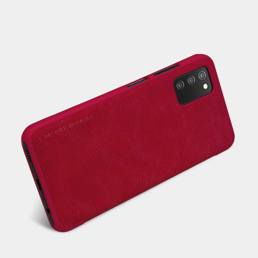 Nillkin Qin leather holster Samsung Galaxy A03s dėklas telefonui raudonos spalvos