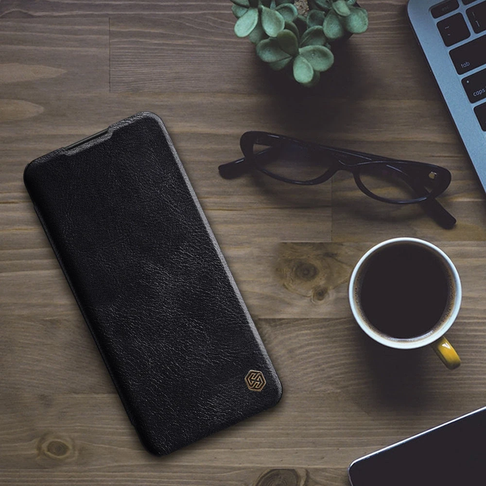 Nillkin Qin leather holster Samsung Galaxy A03s dėklas telefonui raudonos spalvos