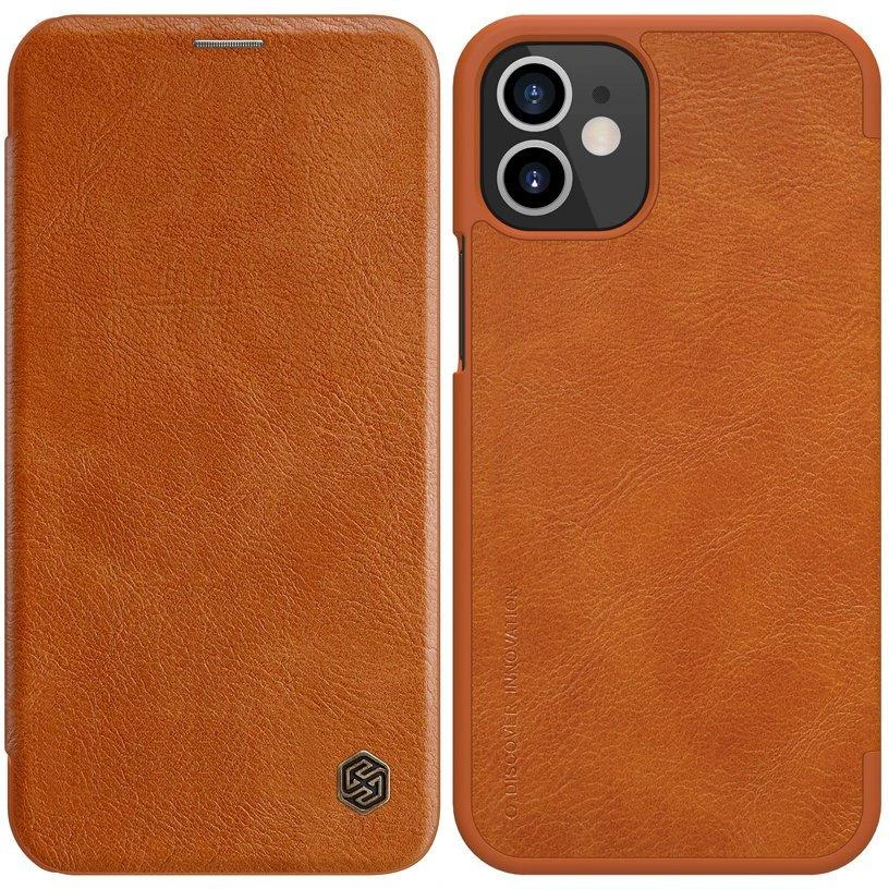 Dėklas NILLKIN QIN BOOK IPHONE 12 MINI BROWN