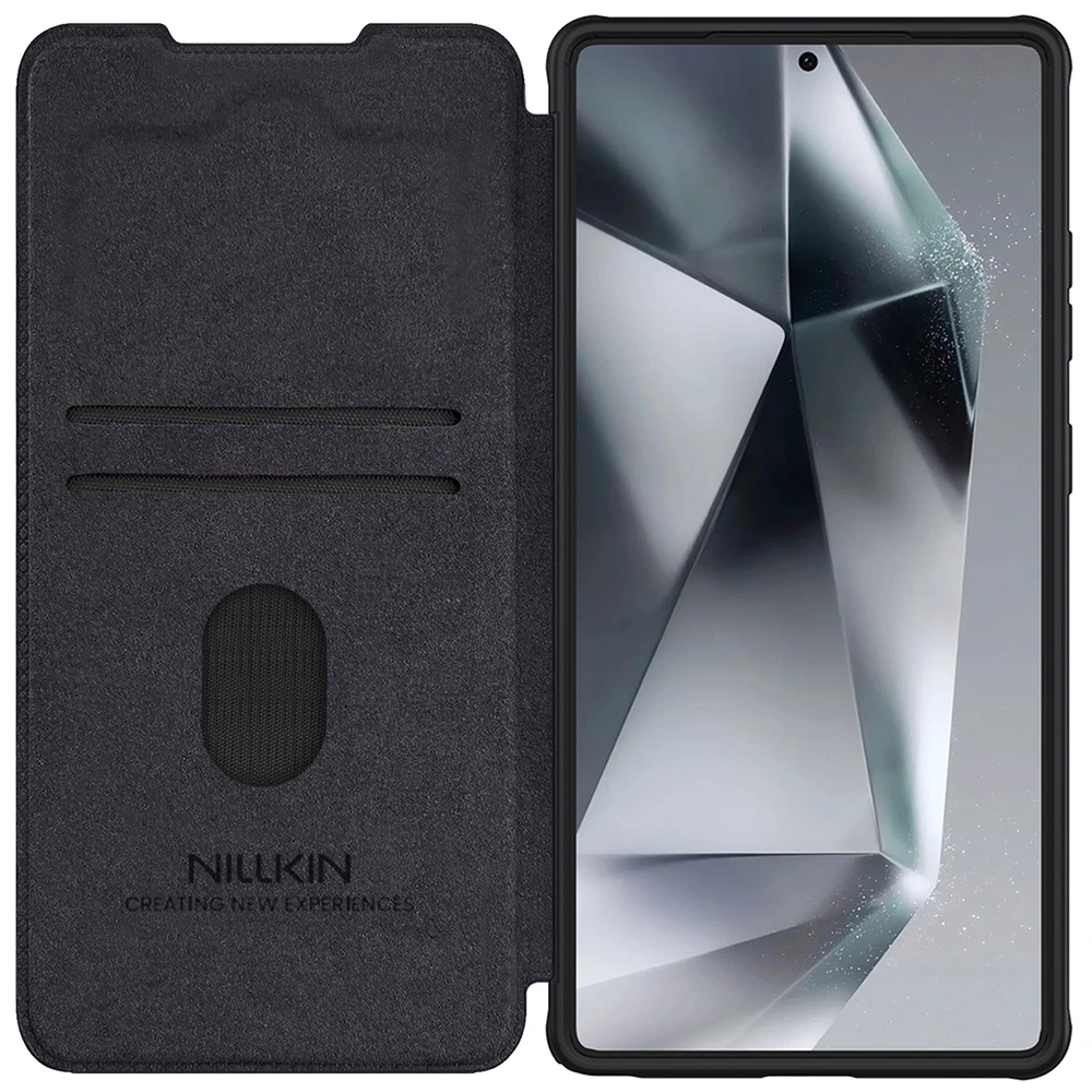 Nillkin Qin Pro Samsung Galaxy S25 Ultra – dėklas telefonui juodos spalvos