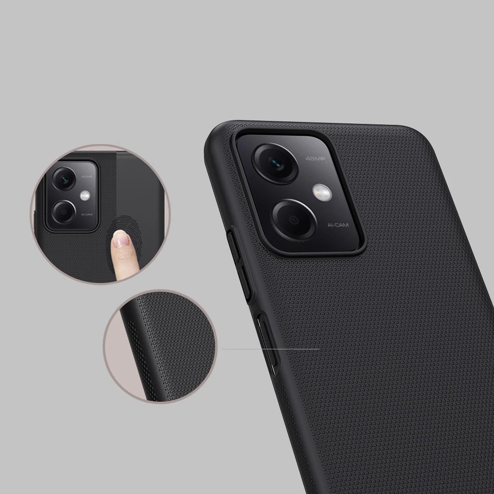 Dėklas Nillkin Super Frosted Shield Xiaomi Redmi Note 12 5G/Poco X5 5G juodas