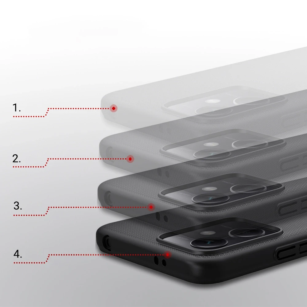 Dėklas Nillkin Super Frosted Shield Xiaomi Redmi Note 12 5G/Poco X5 5G juodas