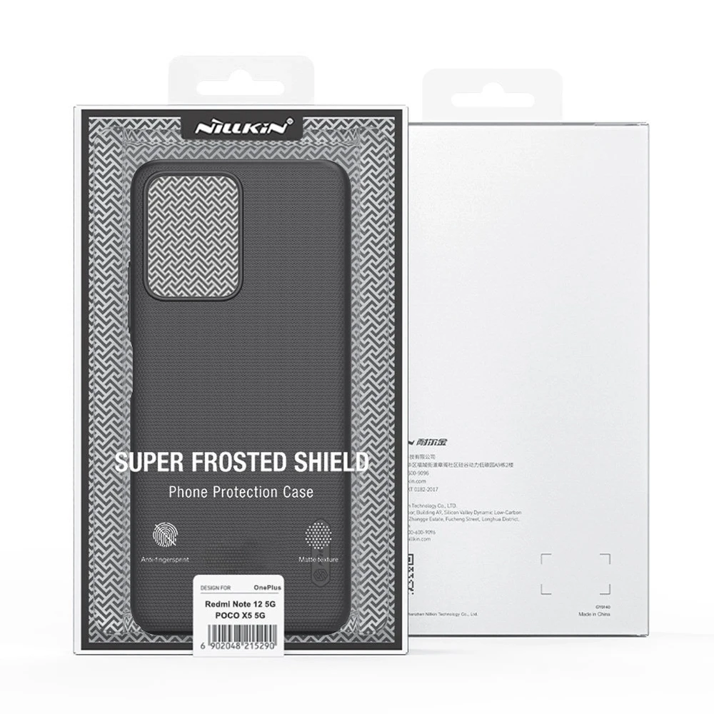 Dėklas Nillkin Super Frosted Shield Xiaomi Redmi Note 12 5G/Poco X5 5G juodas