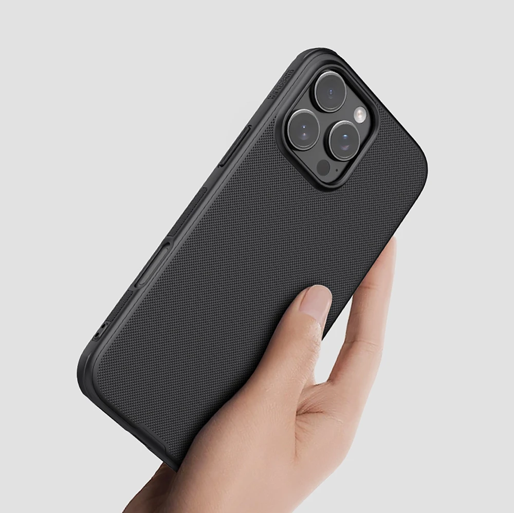 Nillkin Super Frosted Pro Back Apple iPhone 16 Pro dėklas telefonui juodos spalvos
