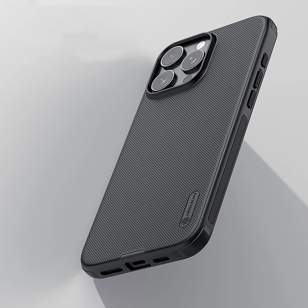 Nillkin Super Frosted Pro Back Apple iPhone 16 Pro dėklas telefonui juodos spalvos