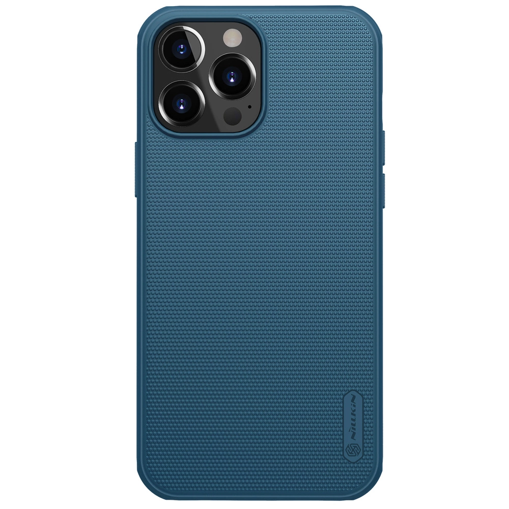 Nillkin Super Frosted Shield Pro patvarus dėklas, dangtelis Apple iPhone 13 Pro Max, mėlynos spalvos