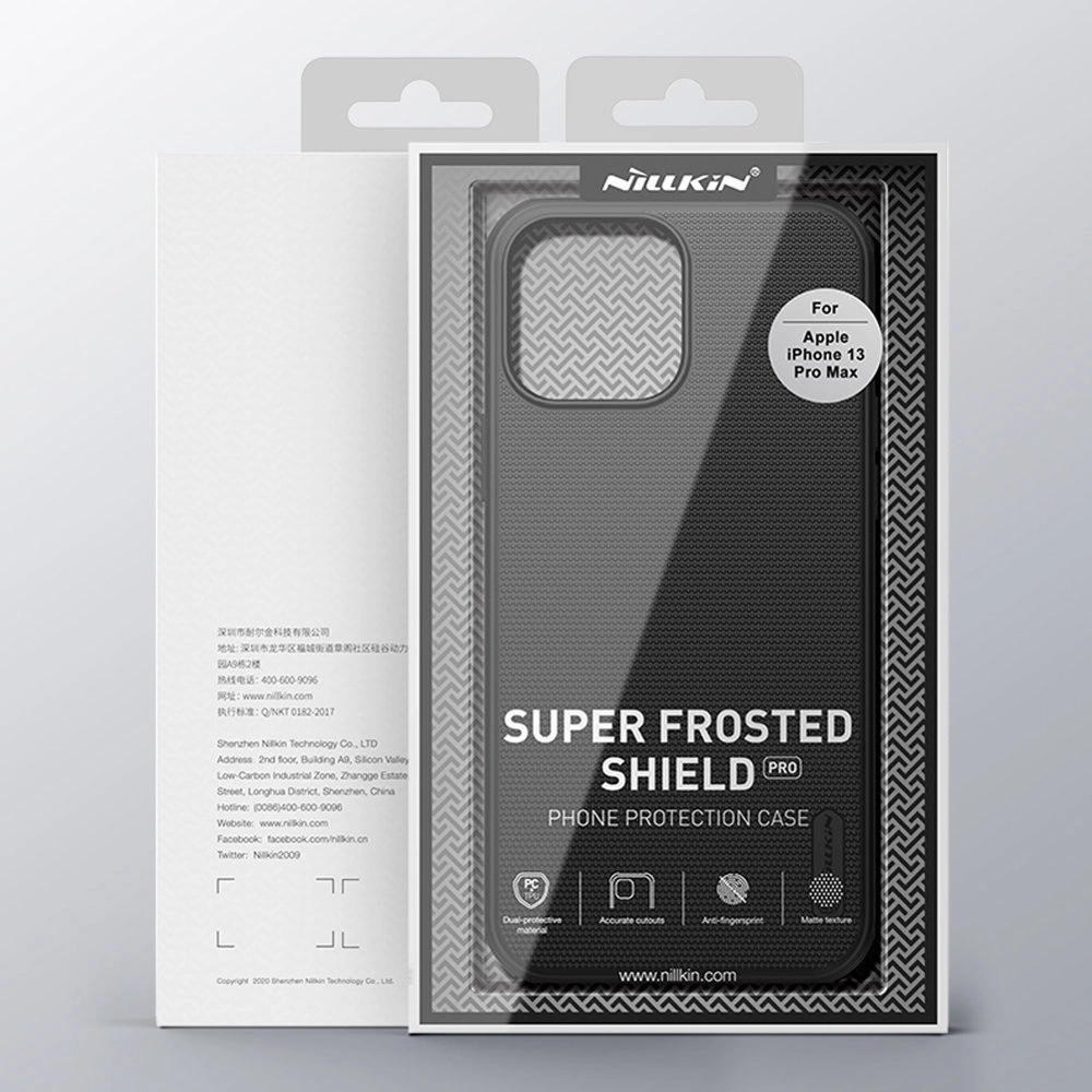 Nillkin Super Frosted Shield Pro patvarus dėklas, dangtelis Apple iPhone 13 Pro Max, mėlynos spalvos