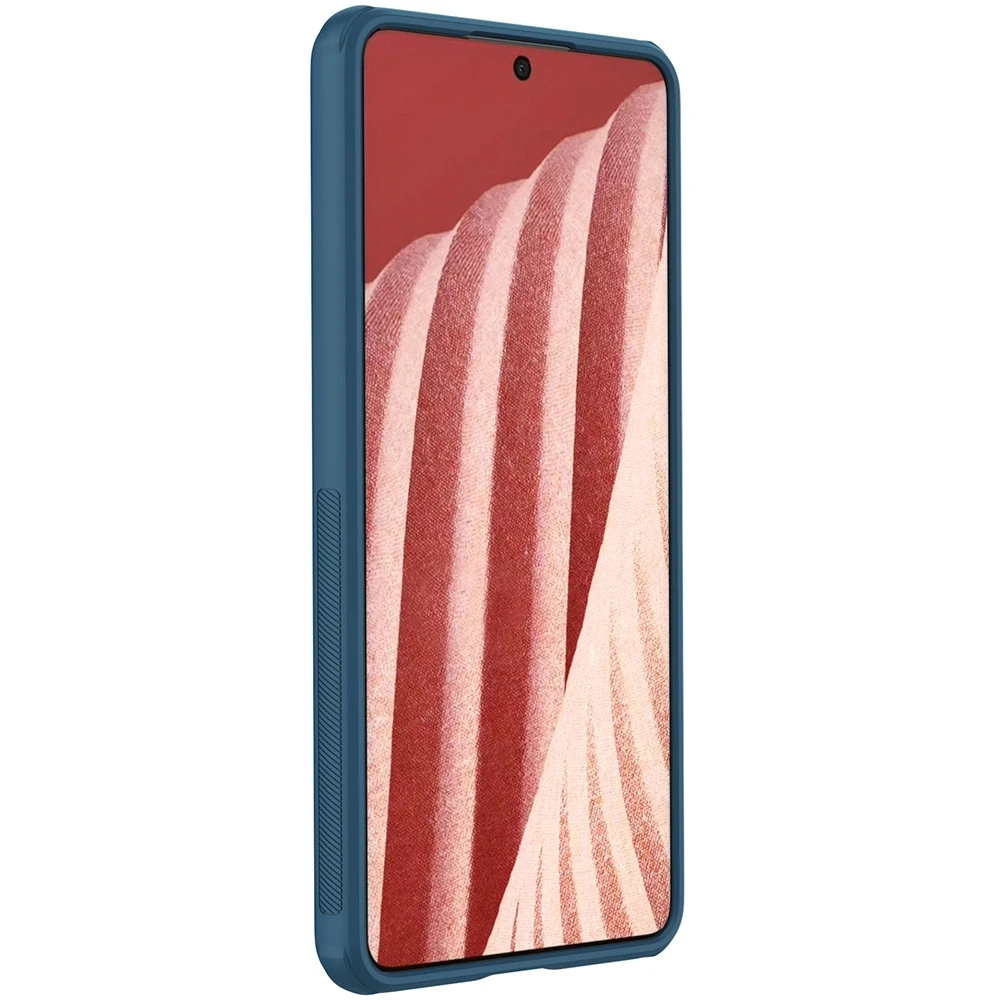 Nillkin Super Frosted Shield Pro durable Samsung Galaxy A73 dėklas telefonui mėlynos spalvos