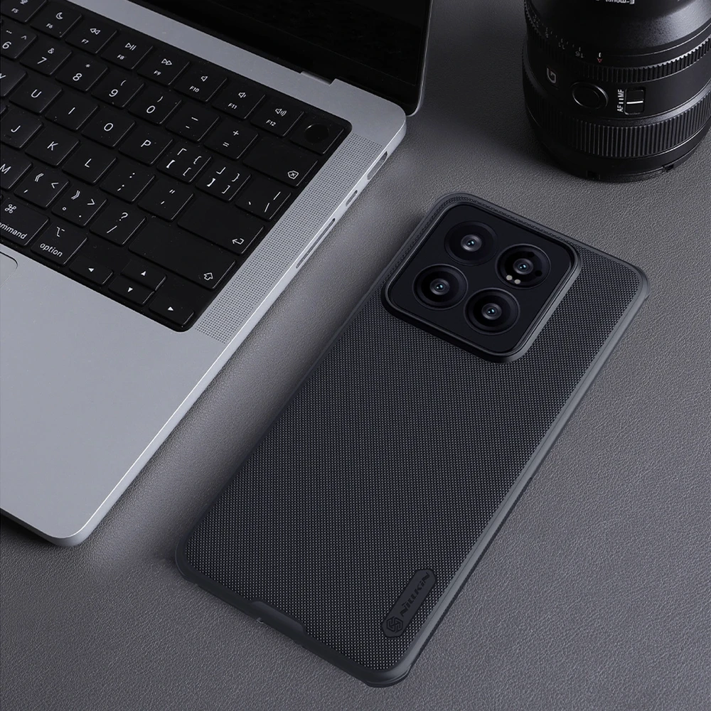 Nillkin Super Frosted Shield Pro Magnetic Case Xiaomi 14 Pro – dėklas telefonui juodos spalvos