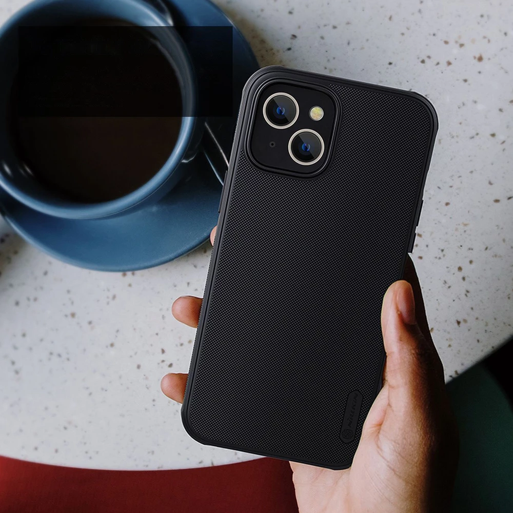 Dėklas Nillkin Super Frosted Shield Pro Magnetic Apple iPhone 14 Plus mėlynas