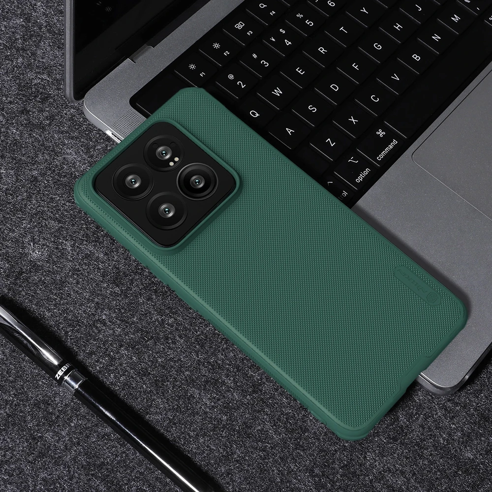 Nillkin Super Frosted Shield Pro Magnetic Case Xiaomi 14 Pro – dėklas telefonui juodos spalvos
