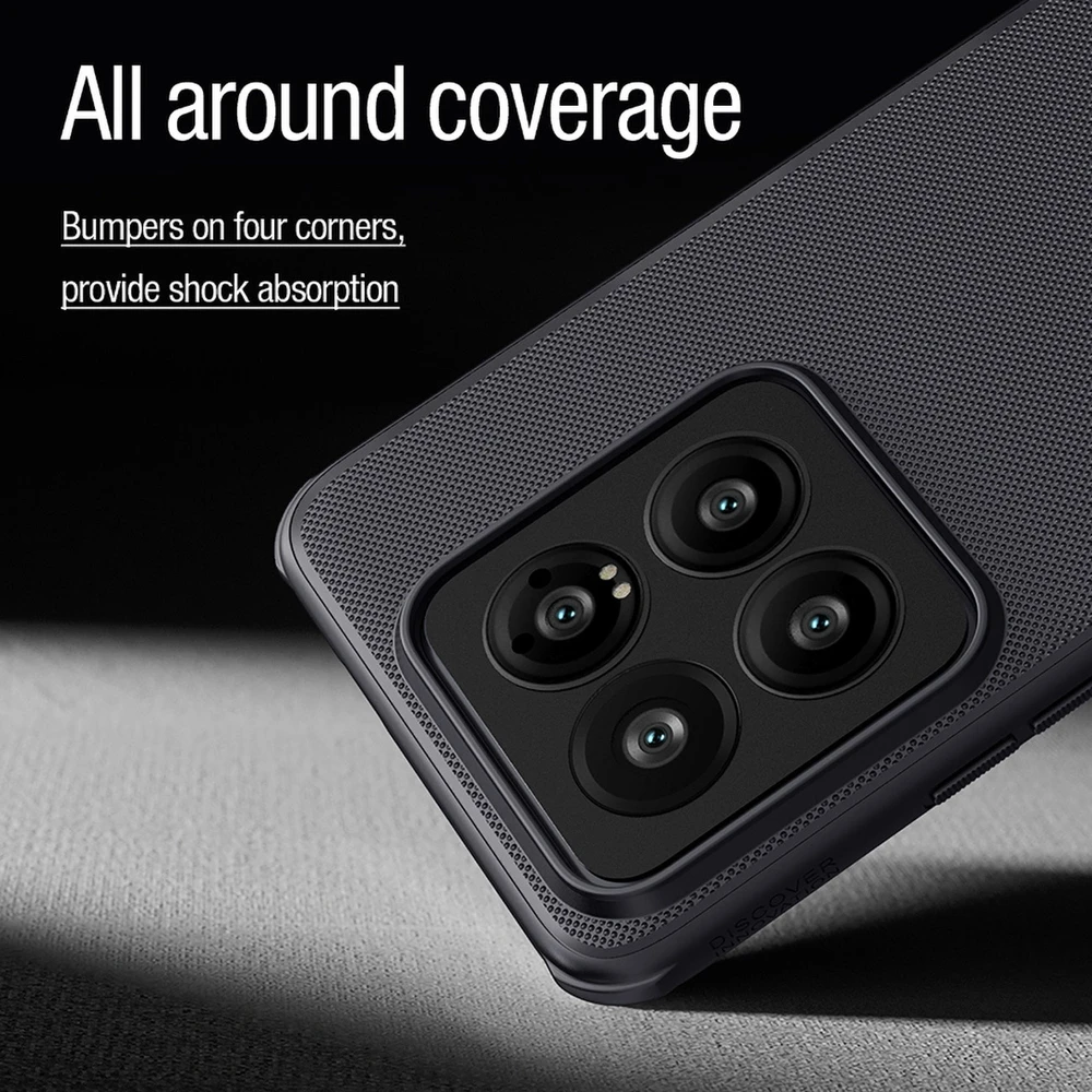 Nillkin Super Frosted Shield Pro Magnetic Case Xiaomi 14 Pro – dėklas telefonui juodos spalvos
